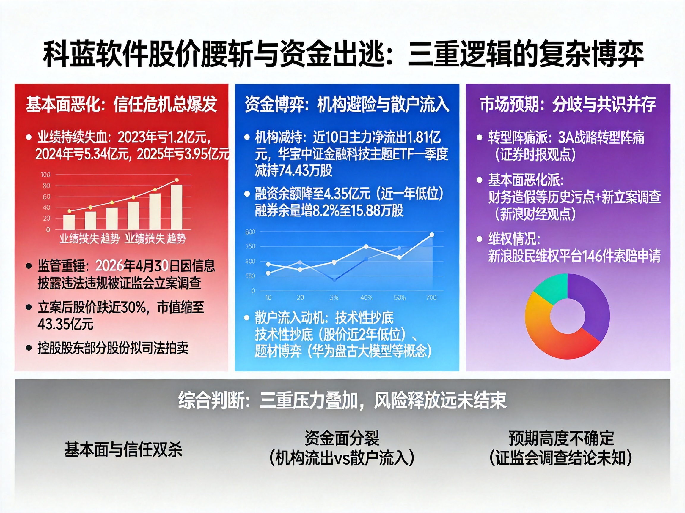 股票软件 主力资金_科蓝软件主力资金持续出逃散户资金流入_科蓝软件股价腰斩基本面恶化监管利空